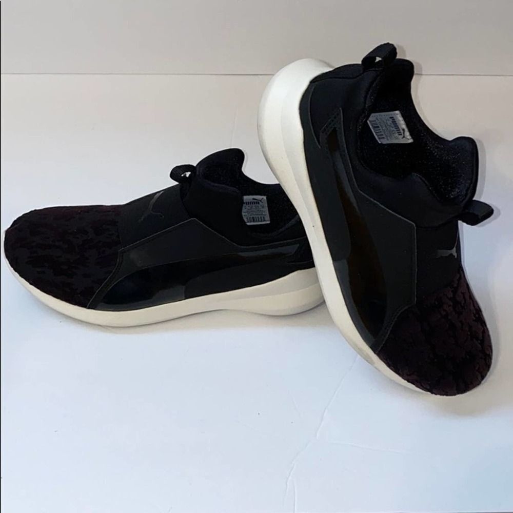 Puma Soft Foam Running Shoes Black Purple 8.5
